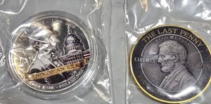 2025 Final Penny Tribute Commemorative Medallion Set  2 Pieces  End of an Era & R.I.P. Penny