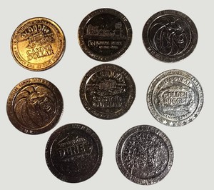 Vintage Las Vegas Casino Dollar Token Lot  8 Tokens  Golden Nugget, MGM Grand, Aladdin & More
