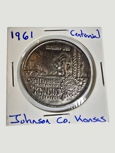 1961 Johnson County Kansas Centennial Commemorative Medal Token