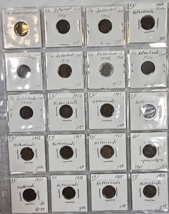 Netherlands World Coin Collection Lot  19481969 Dutch Cents & Tokens