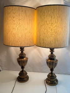 Pair of Stiffel Brass Plated Lamps