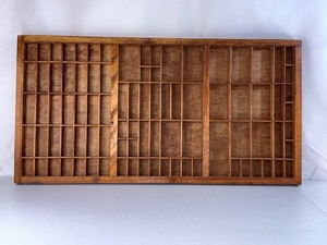Vintage Wood Printers Tray