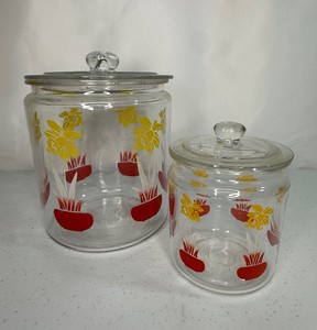 Vintage Anchor Hocking Glass Canister Set