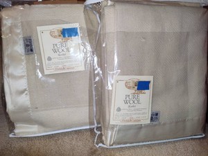 Two Faribo Pure Wool Twin Size Blankets - New in Packaging