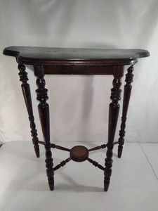 Victorian Spool-Turned Wood Side Table