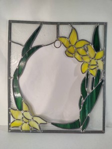 Stained Glass Floral Hanging Decor