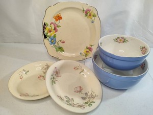 Bak-Serve, Knowles & Hall Floral BowlsServing Pieces