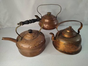 Vintage Volund Hamar & Other Copper Tea Pots