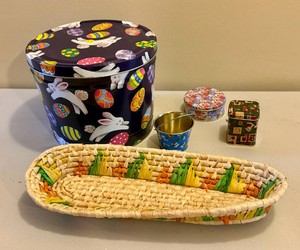 Assorted Tins and Serving Basket