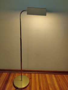 Free-Standing Pharmacy Brass Floor Lamp