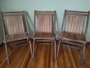 Tuck Way Wood Fold Up Chairs