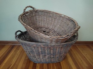 Two Large Wicker Baskets wHandles
