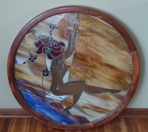 Art Deco Framed Stained Glass