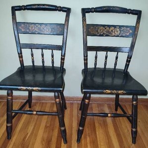 Genuine Hitchcock Wood Stencil Chairs