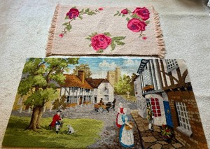 Two Decorative Throw Rugs
