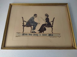 James Montgomery Flagg With This Ring I Thee Wed Framed Art