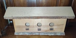 Rustic Wood Triple Bird House