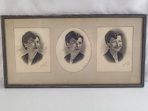 Signed Mae Kenzie Studio Mpls Set of Three Portraits