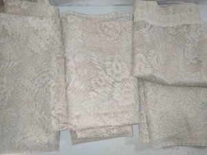 Assorted Lace Curtain Panels & Valance