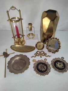 Assortment of Brass Decor