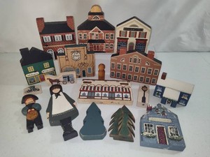 The Cats Meow Assorted Wooden ShopsHouses
