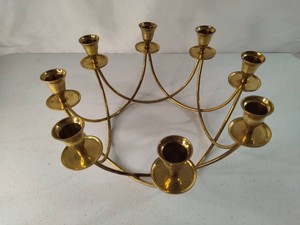 Eight Branch Brass Table Candelabra