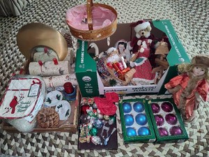 Huge Lot of Christmas DecorOrnamentsCandlesetc