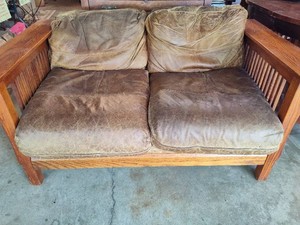 Mission Style Solid Wood Love Seat