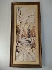 Unsigned Artwork of Birch Trees