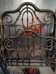 Vintage Scroll Brass Bed & Rails