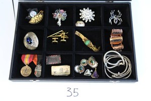 Better Costume Jewelry Lot - Necklaces, Bracelets, Brooches, Medals