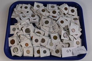 3 Pounds of Foreign Coins in Coin Holders