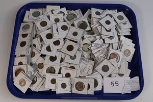 3 Pounds of Foreign Coins in Coin Holders