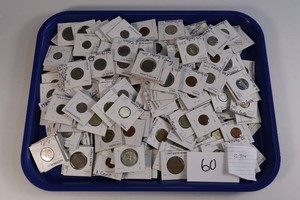 3 Pounds of Foreign Coins in Coin Holders