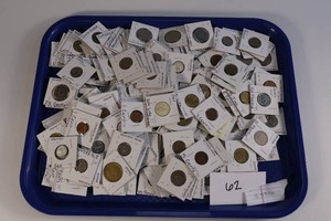 3 Pounds of Foreign Coins in Coin Holders