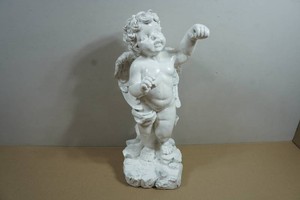 White Resin Cherub Angel Statue