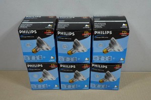 6 Philips 75W Floodlight Bulbs