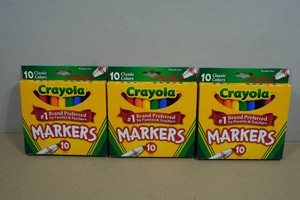3 Crayola 10-Packs Markers