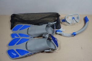 Cressi Blulove Adult Snorkel Set - Fin Size SM