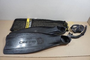 Cressi Pro Star Full Foot Snorkel Set - Fin Size 4344, 8.59.5