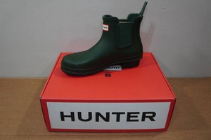 Hunter Womens Original Chelsea Rain Boots - Size 7, Green