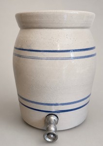 Crock Water Cooler with Blue Stripes