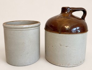 Two Crocks Two Tone Whiskey Jug or Syrup