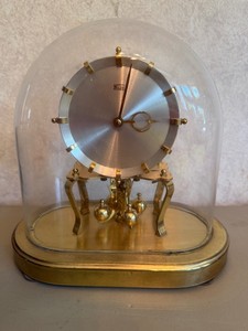 Vintage Welby Clock Under Glass Dome