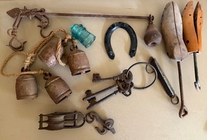 Primitive Lot Scale, Pulley, Bells ETC