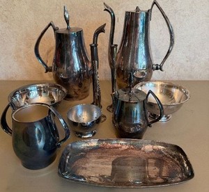 Mid Century Modern Silverplate Lot
