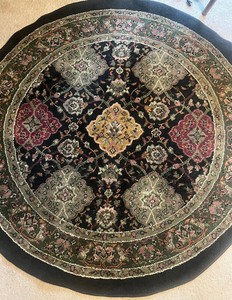 Round Area Rugs Multicolor 64 Diameter