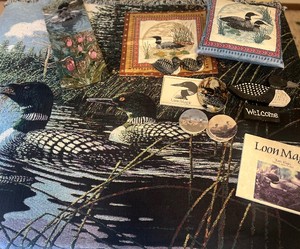 Loon Throw and Pillows Wall Tapestry and Decor Lot