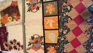 Quilted Style Fall Placemats and Table Runners