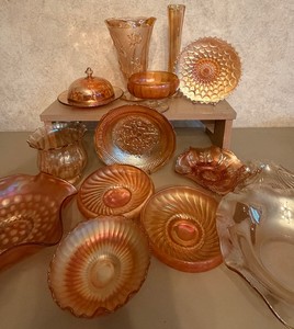 Large Lot Marigold Carnivla Glass Collectibles